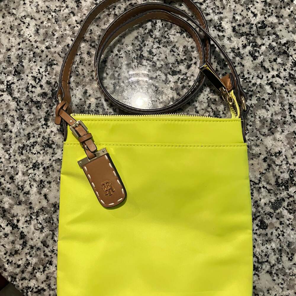 Tommy Hilfiger Julia Small Nylon Crossbody Bag Neon Green